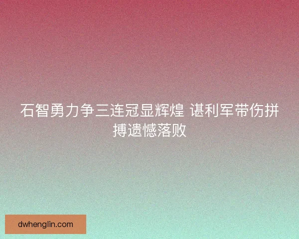 石智勇力争三连冠显辉煌 谌利军带伤拼搏遗憾落败