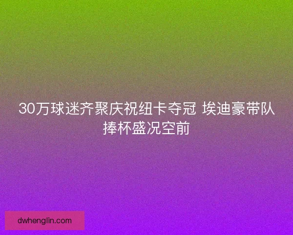30万球迷齐聚庆祝纽卡夺冠 埃迪豪带队捧杯盛况空前